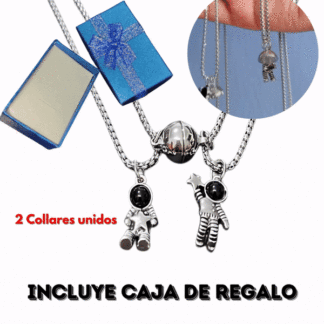 COLLAR ASTRONAUTA MAGNETICO + CAJA REGALO