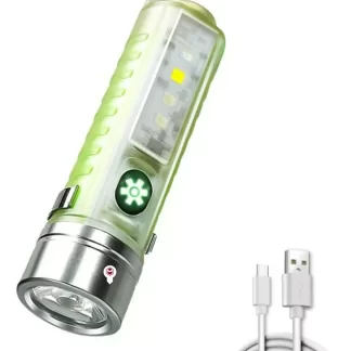 MINI LINTERNA LED RECARGABLE TRANSPARENTE