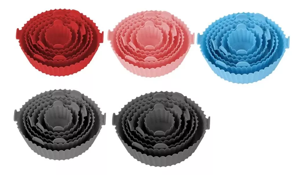 SET X6 BANDEJAS SILICONA PARA AIR FRYER - Image 3