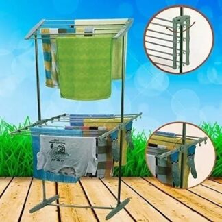 TENDEDERO DE ROPA 2 NIVELES PLEGABLE