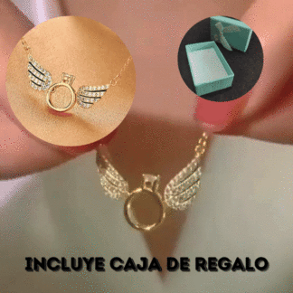 COLLAR ALAS DE ANGEL + CAJA REGALO