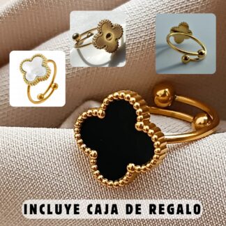 ANILLO TREBOL VAN CLEEF + CAJA REGALO