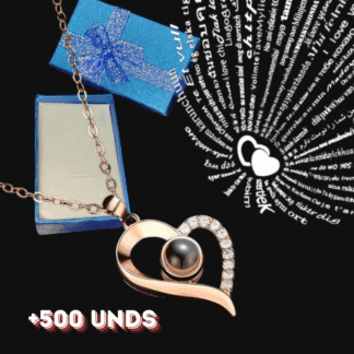 COLLAR TE AMO 100 IDIOMAS + CAJA REGALO