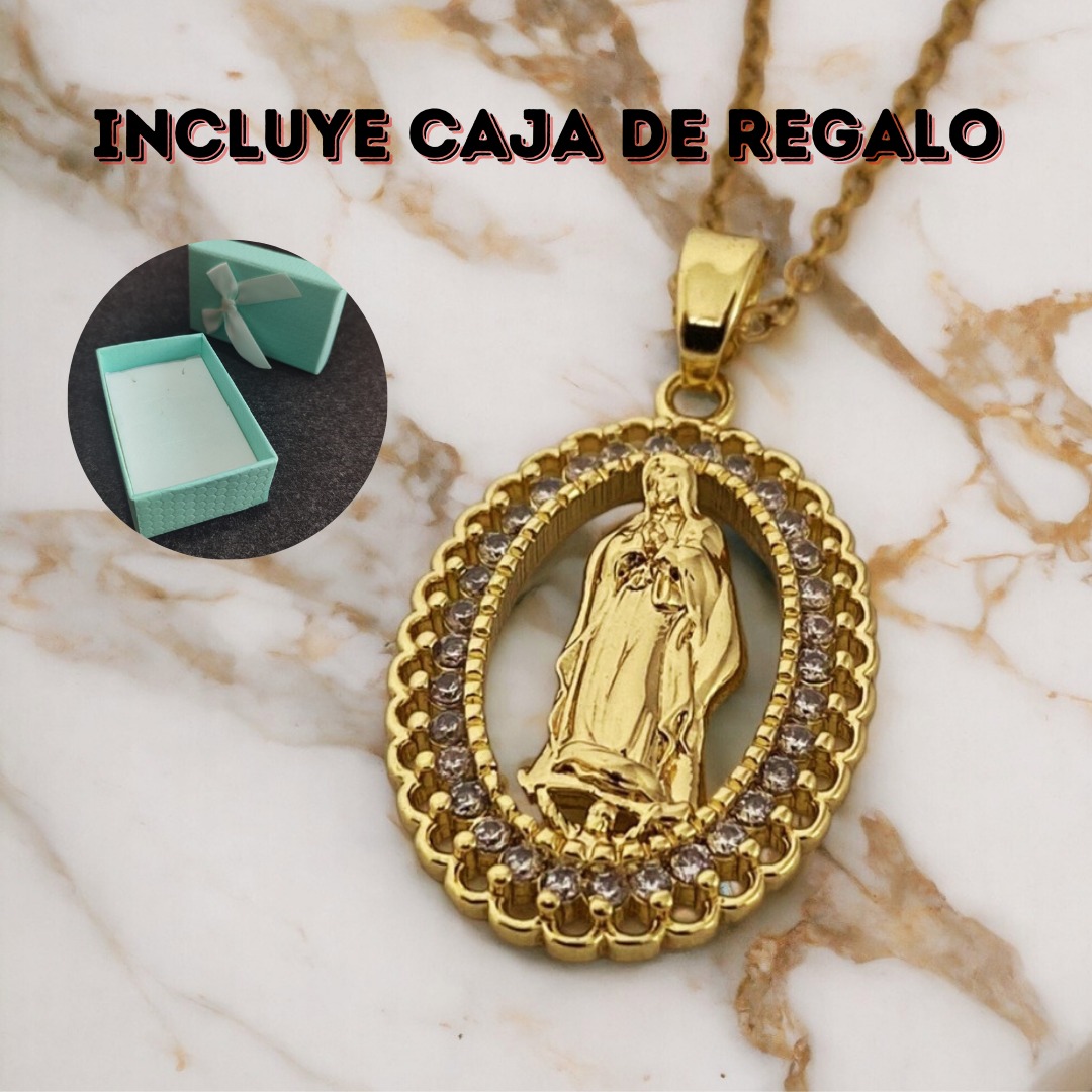COLLAR VIRGEN MARIA + CAJA REGALO