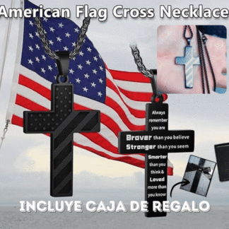 COLLAR CRUZ IRONPRIDE USA + CAJA REGALO