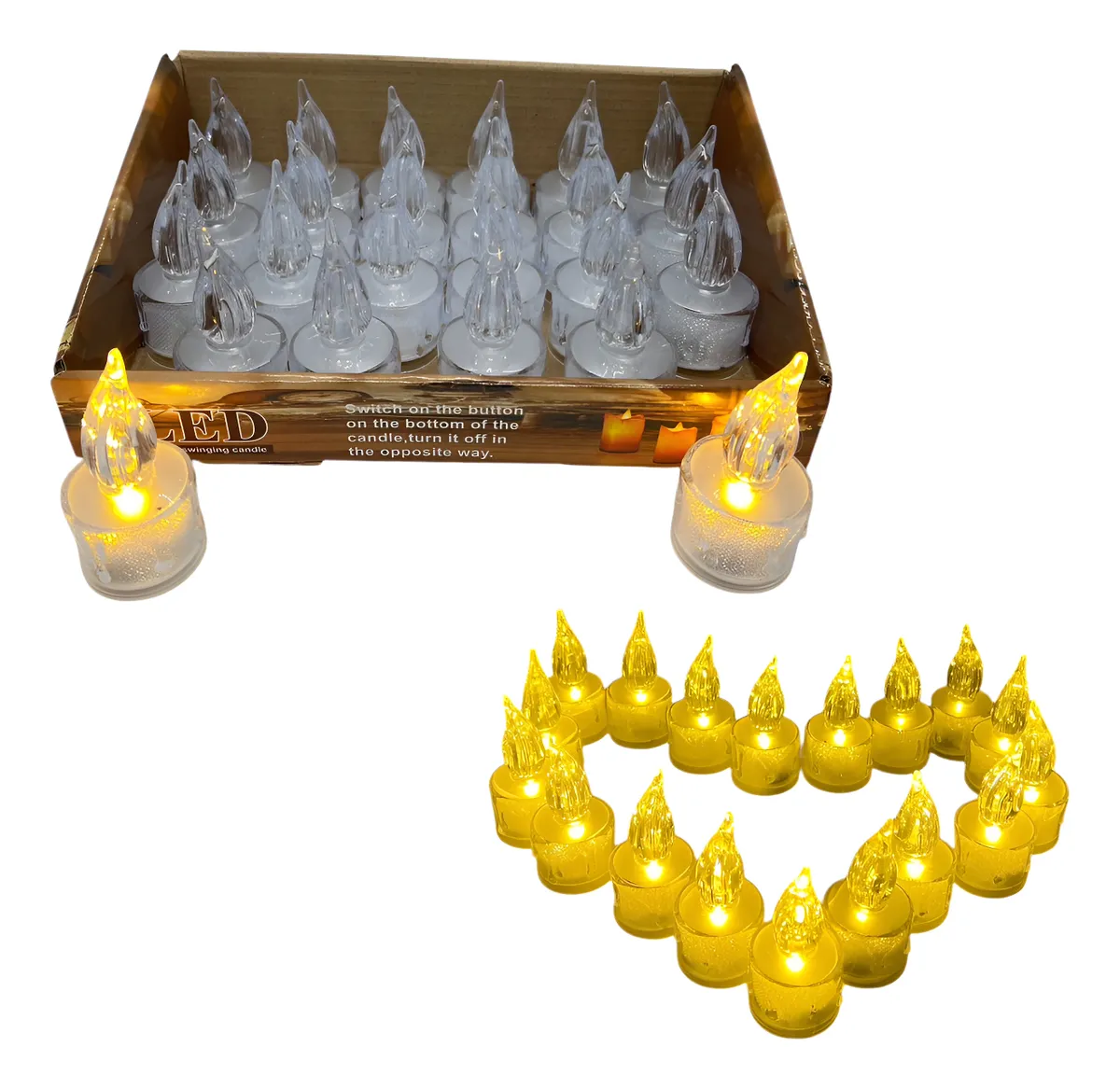 VELA LED TRANSPARENTE X 24