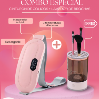 COMBO CINTURON TERMICO PARA COLICOS + LIMPIABROCHAS